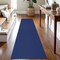 Washable Runner Rug 2x8 – Non-Slip, Woven Cotton, Indoor Hallway, Entryway, Kitchen, Royal Blue